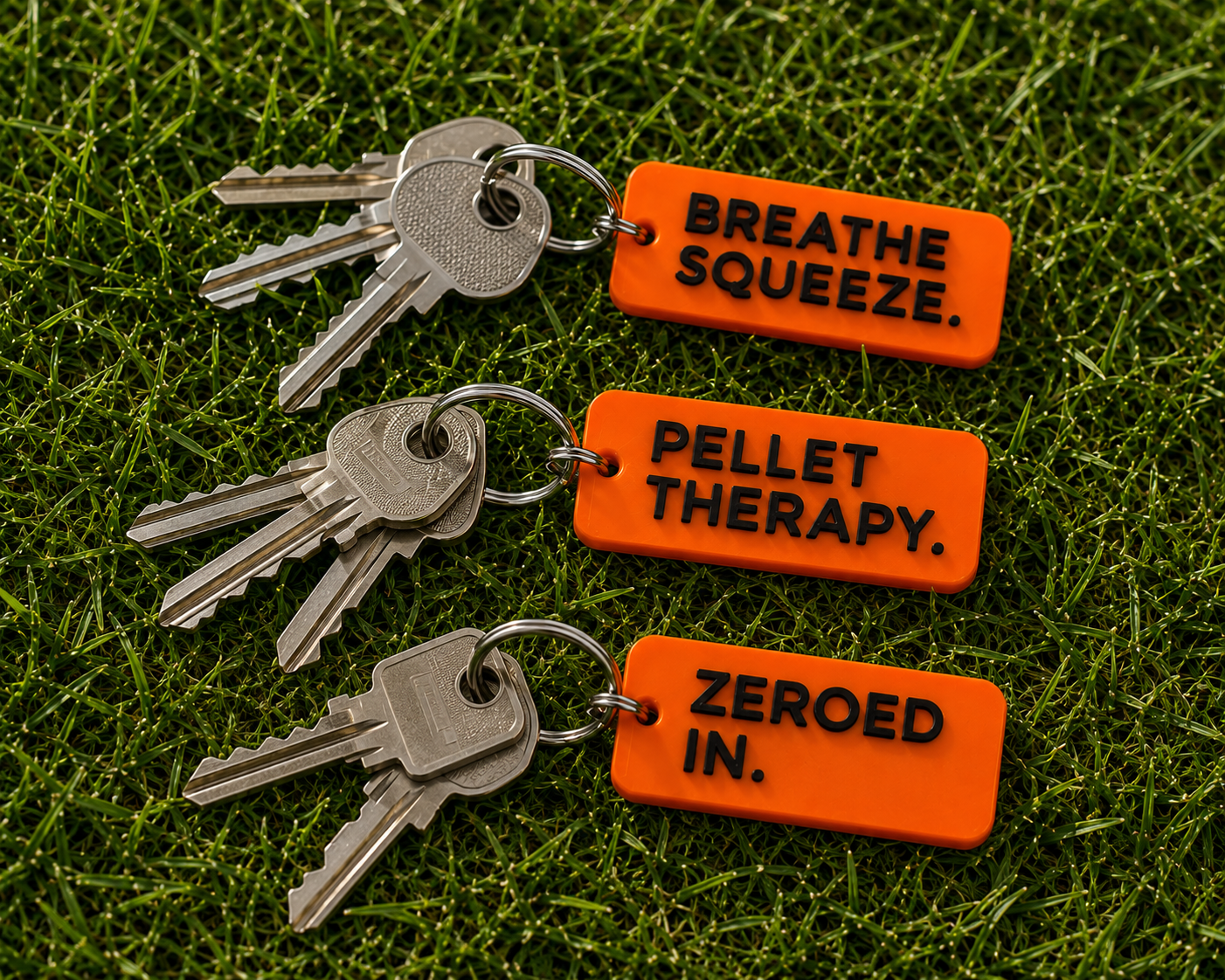 Funny Airgun Keyrings | Pack of 3 | UK Made