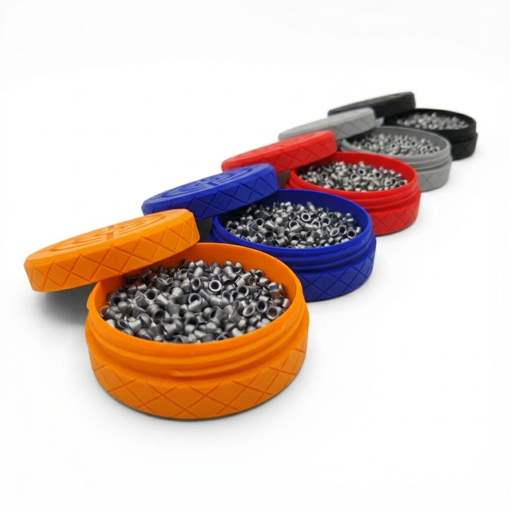 Pellet Storage Pot Screw Top .177 .22 Airgun Ammo Case UK Made Secure
