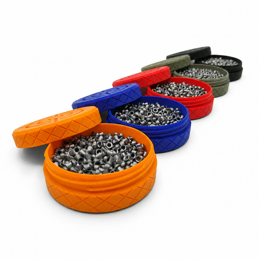 Pellet Storage Pot Screw Top .177 .22 Airgun Ammo Case UK Made Secure