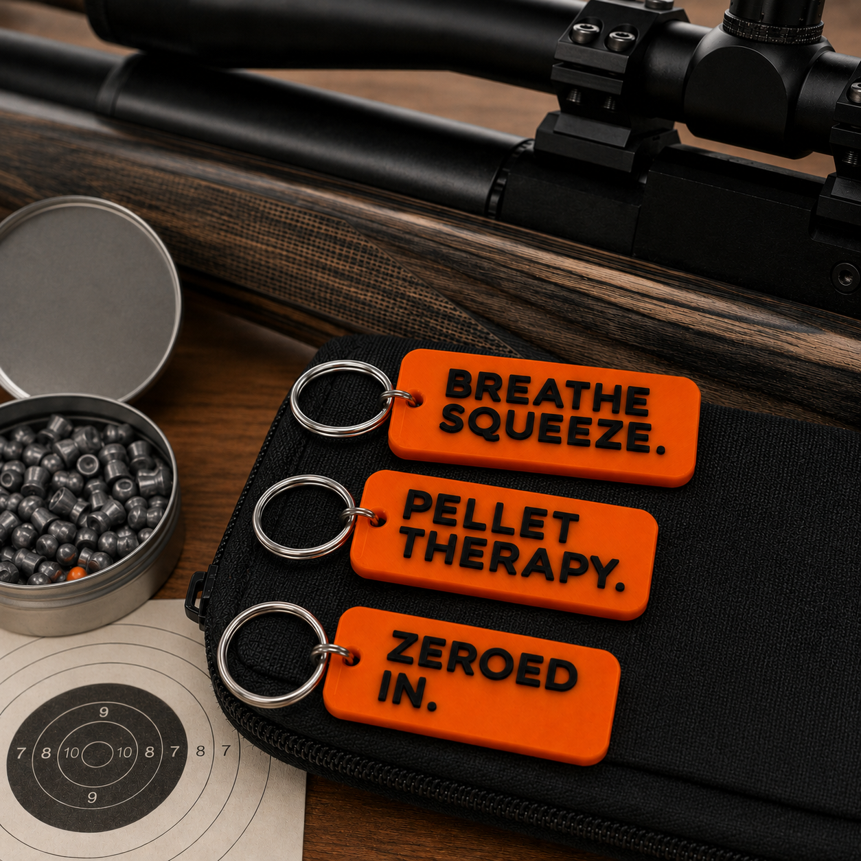 Funny Airgun Keyrings | Pack of 3 | UK Made