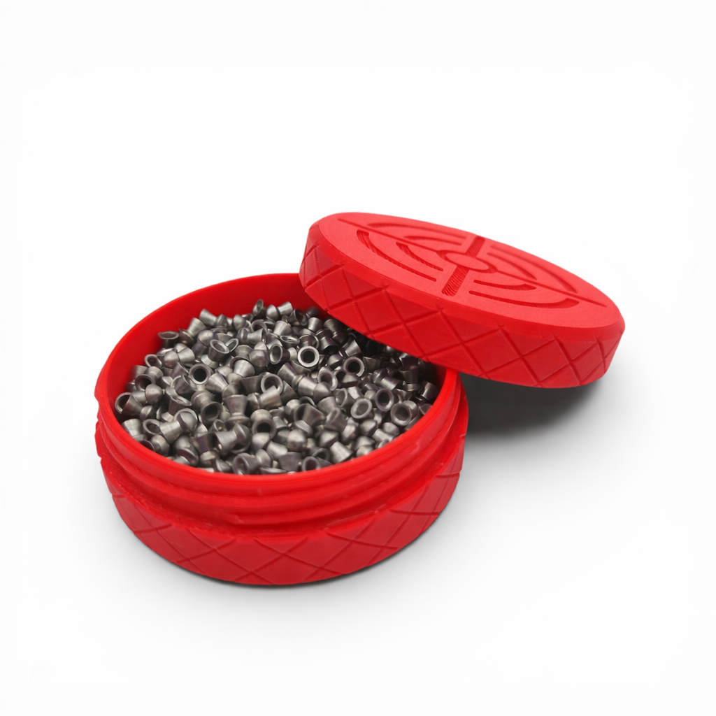 Pellet Storage Pot Screw Top .177 .22 Airgun Ammo Case UK Made Secure